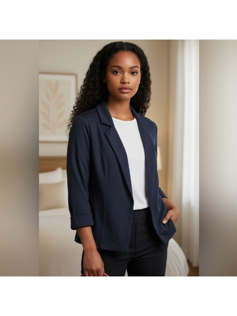 Maison Jules Navy Blue Blazer Women's Size XXS